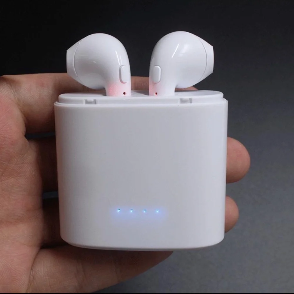 ✅i7S Wireless Bluetooth Headphone For iPhone,Android,LG,LAPTOP With Charging BOX